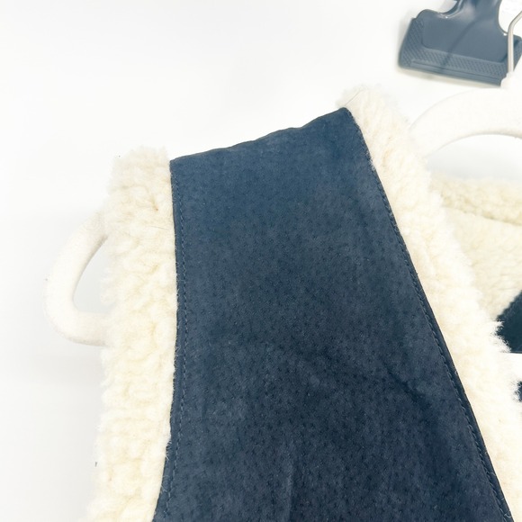 NWT I Am Womens Vintage Genuine Suede Sherpa Lined Plaid Flannel Vest Size M - Picture 2 of 10